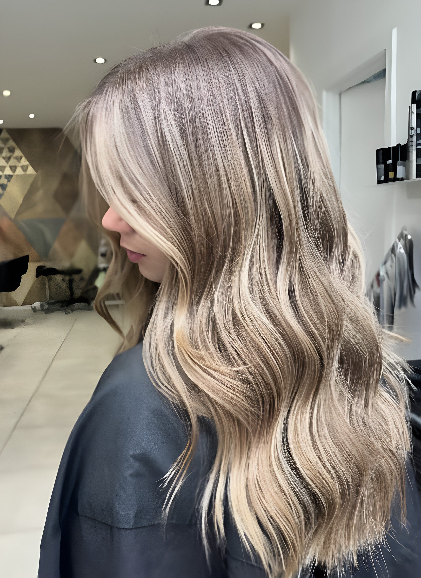 Beige waves blonde colour by Crew Stylists, Queenstown