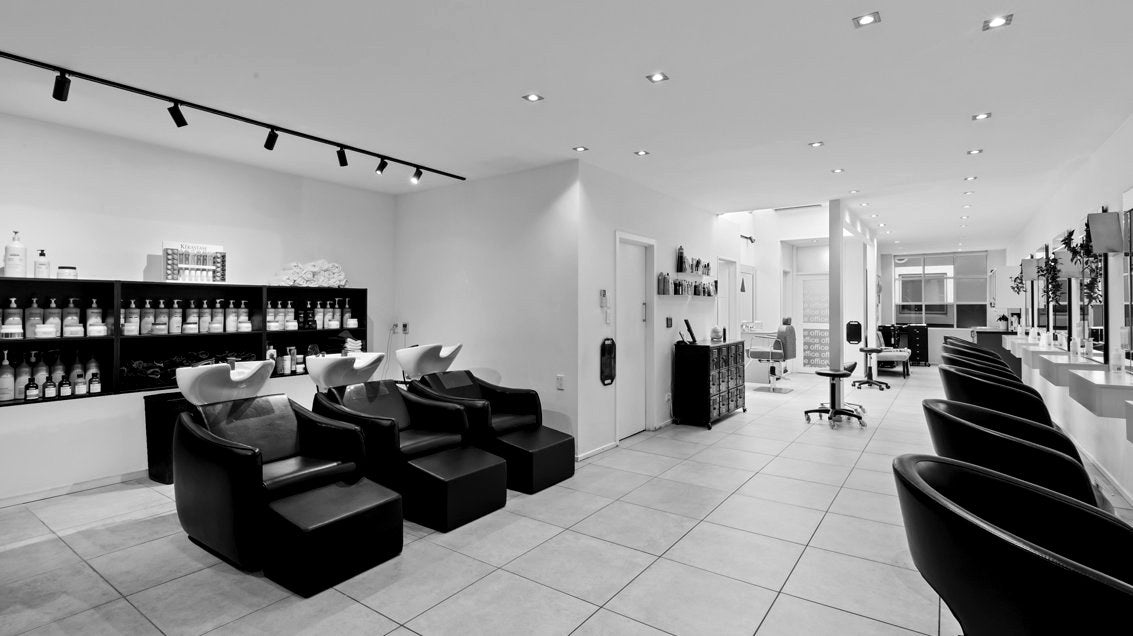 Inside Crew Stylists, upstairs at 22 The Mall, Queenstown